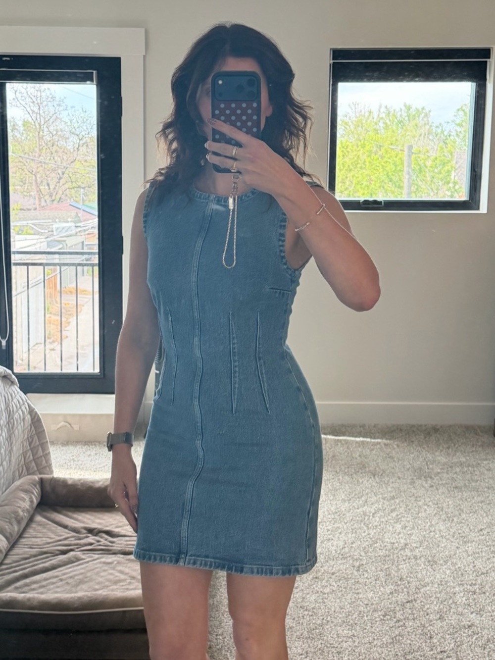 Abercrombie & Fitch Light Blue Denim Dress - Picture 5 of 5